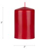 Mega Candles 1 pc Unscented Solid Dome Top Red Pillar