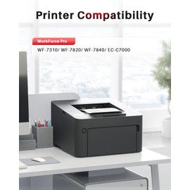 812XL Ink Cartridges Combo Pack Remanufactured Compatible for 812XL T812XL with Upgraded Chip Work for Workforce Pro WF-7840 WF-7820 WF-7310 EC-C7000 (4Pack, 1 Black 1 Cyan 1 Magenta 1 Yellow)