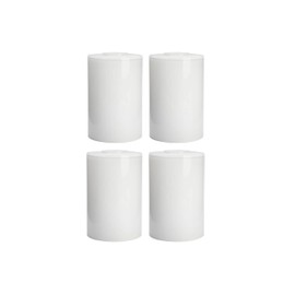 Eidonta 4 Pack White Opal Glass Shades Covers, 5.5in Height, 3.5in Diameter, 1-5/8in Fitter, Glazed Cylinder Glass Lamp Shade Replacement for Pendant Light Wall Sconces Chandelier