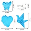 3pcs Butterfly Resin Keychain Molds Love Heart Silicone Keychain Molds