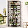 Gujiam 7-Tier Corner Bookshelf, 80" Tall Corner Bookcase,7-Shelf Industrial L-Shaped