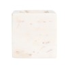 Creative Co-Op Square Marble Container, White