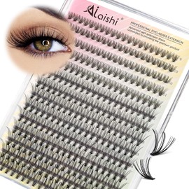 Lash Clusters DIY Cluster Eyelash Extensions 280pcs 9‑16mm 20D Wispy D Curl Natural Lashes–Waterproof Fake Cat Eye Soft Individual Soft Clusters(16MIX2-3-X)