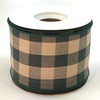 Hunter Green Plaid Wired Ribbon - 2 1/2" x 10