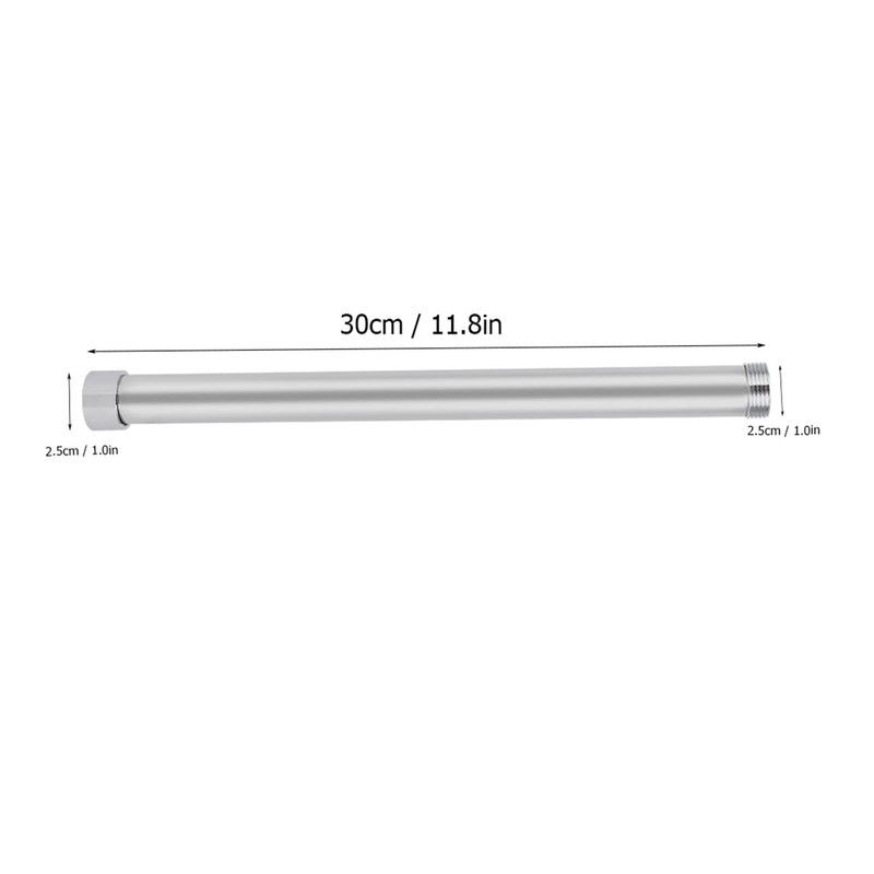 Copper Shower Extension Arm, 25mm Diameter Electroplated Tube, Durable Bathroom