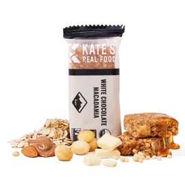 Kate’s Real Food Organic Granola Bars – White Chocolate Macadamia (2.2 oz, Pack of 12) - Organic Energy Bars with Non GMO All Soy Free Free Oats