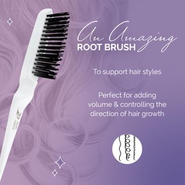 Curl Keeper Root Brush for Hair - Hair Styling Brush with Strong Flexible Nylon Bristles Prevents Snags, Creates Volume & Lift for Curly - Gentle on Scalp