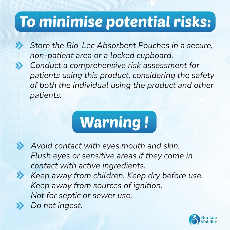 Bio-Lec Mobility Absorbent Pouches | Individual Satchets | Pack of