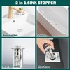 2 Pack Bathroom Sink Stopper Hair Catcher Pop-Up Stainless Steel