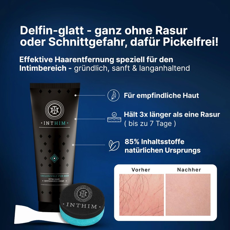 IntHim Depilatory Cream Intimate Area Men Double Pack - Gentle,