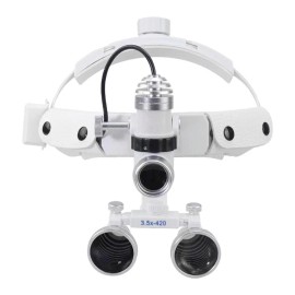 Unbranded 3.5X-420mm Medical Dental Binocular Loupes Headband Magnifier 5W LED Light Lamp