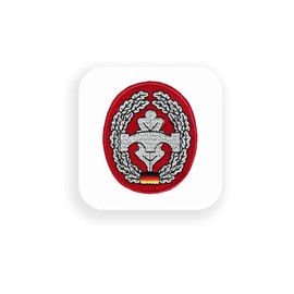 Sticker # Beret Badge Pioneer Base Military Armed Forces Combat Support Troops German Armed Forces Army Bridge Oak Leaves Fabric Crest Emblem 7x7 cm A2459