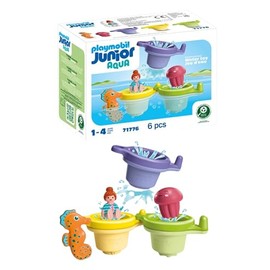 PLAYMOBIL Junior Aqua Swimming Cup with Water Fun, Water Toy from 1 Year, Gift for Toddlers, Educational & Fun for Bathing, Sustainable Bath Toy, 71776