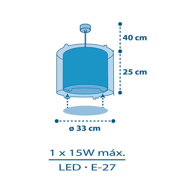 Dalber 41342 Planets Pendant Lamp, Plastic, blue, 33 x 33