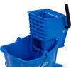 Carlisle FoodService Products Mop Bucket with Side-Press Wringer for Floor