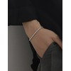 Waitsoul Silver Bracelet for Men 2mm Diamond-Cut Rope Chain Bracelet
