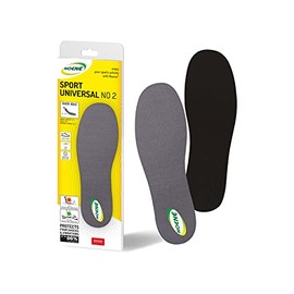 Noene Antishock Insoles NO2 - Grey, Unisex, Rubber, High Arch, Shoe Insert for Sports and Everyday Life - Size 9.5, 2 count