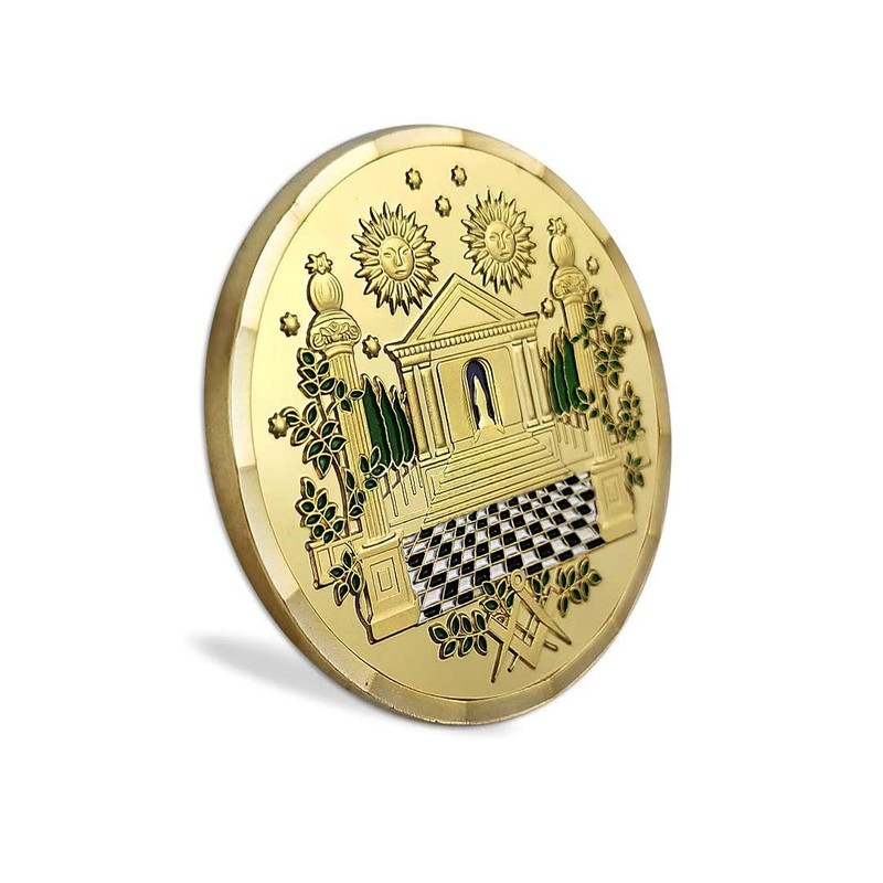 Masonic Challenge Coin Grand Master Hiram Abiff Widow’s Son Freemason