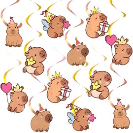 Capybara Party Banner Decoration Capybara Animals Hanging Swirl Banner Decoration Party Supplies for Birthday Baby Shower