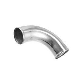 VekAuto OD 3.5" 89mm Leg Length 4" 100mm Aluminum Alloy Tube Intercooler Pipe 90 Degree Bend Elbow Air Intake Tube Silver Tone for Car Auto Accessories