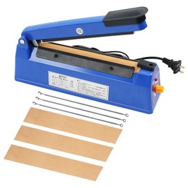 Tabletop Sealer, 7.9 x 0.1 inch (200 x 3 mm) Plastic Sealer, Tabletop Impulse Sealer, High Performance Clip Sealer, Home Use, Commercial Sealer PSE Certified, Wire Included x 3