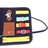 Kids Dress Learning Board Zipper Lace Up Buckles Release Felt