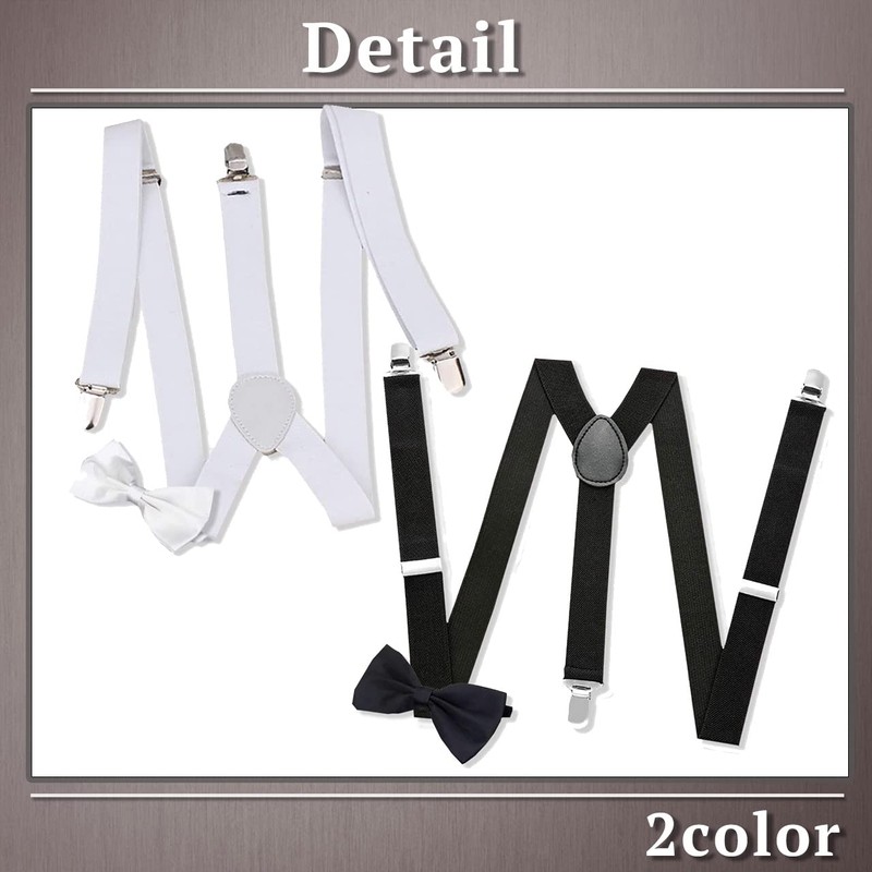 ONE LIMITATION BP037 Suspenders Bow Tie, Casual, Business, Men's, Women's,