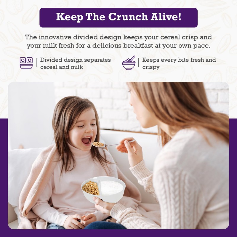 Just Crunch Anti-Soggy Bowl (White)