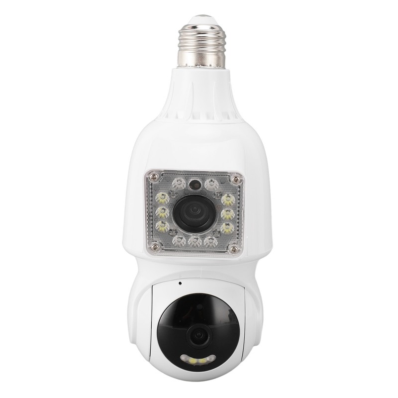 FHD 1080P Dual Lens Light Bulb Security Camera 360 Degree