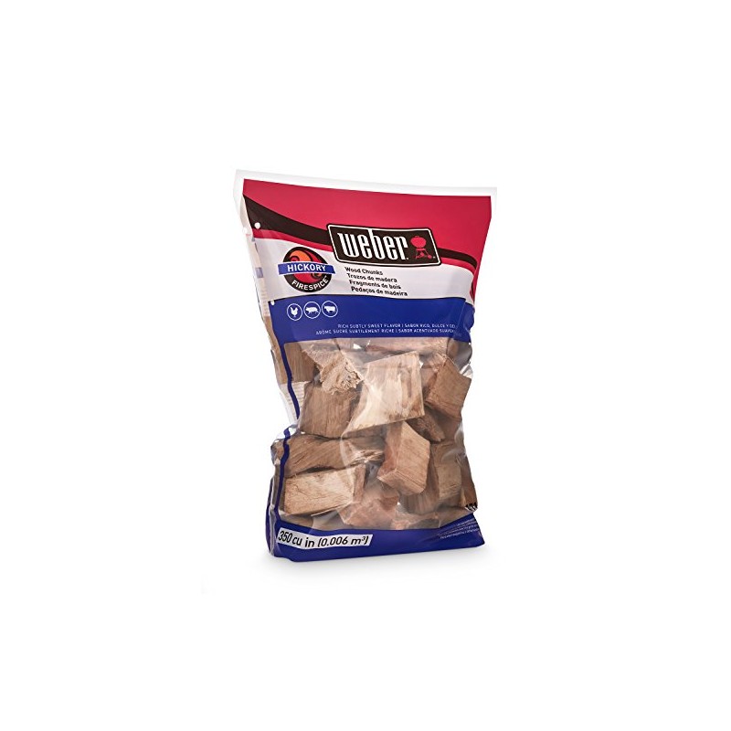 Weber Hickory Wood Chunks, for Grilling and Smoking, 4 lb.