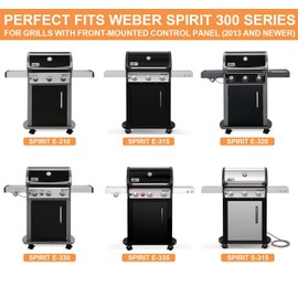 PETKAO 69804 Grease Tray w/ 6415 Aluminum Foil Drip Pan Liners for Weber Spirit 300 SER (w/Up Front Controls), Parts for Weber Spirit E310 E320 S310 S320 S315 E315 Grill Grease Tray Replacement Kit