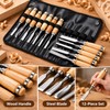 12-Piece Wooden Carving Chisel Set – Full-Size Woodworking Knives and