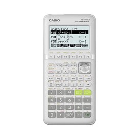 Casio fx-9750GIII White Graphing Calculator (fx-9750GIII-WE), 4 AA batteries required. (included) Small
