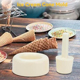 2Pcs Ice Cream Cone Mold, Ice Cream Waffle Flower Basket Shaper Cone Roller Waffle Rolling and Forming Tool for Kitchen Enjoy The DIY Fun