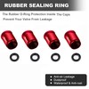 Dsycar Locking Valve Stem Caps Red (8 Pack), Anti Theft