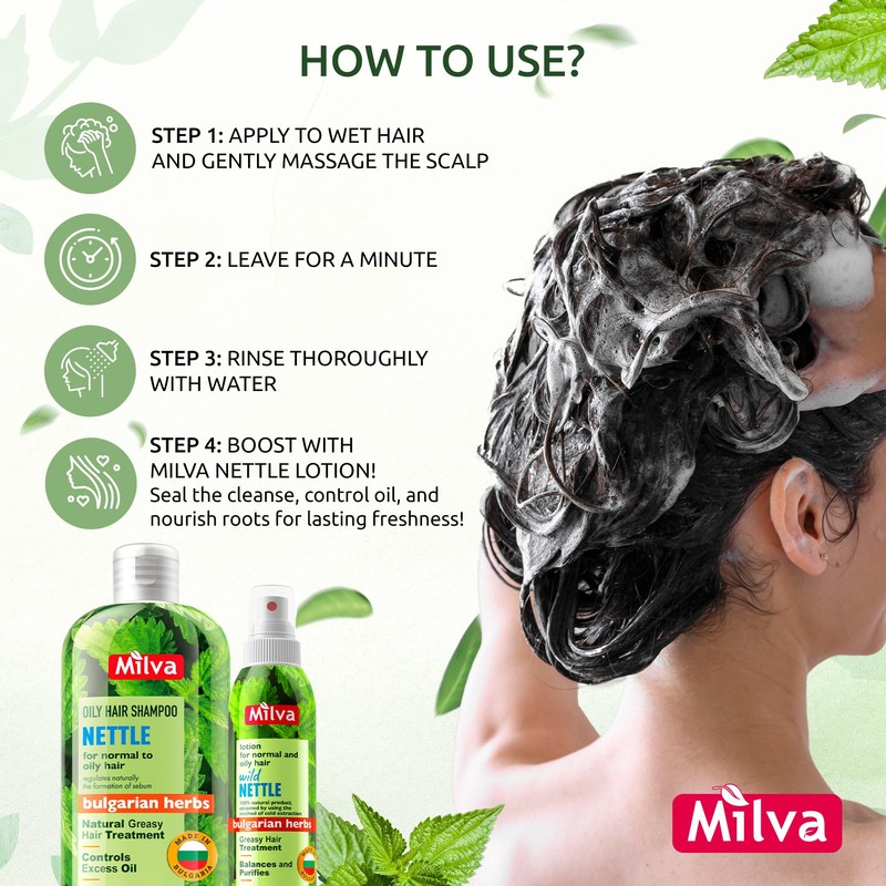 Nettle Shampoo – Helps Regulate Sebum Production, Reduce Dandruff &