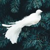Yolococa White Birds Chirstmas Tree Decoration Bird, 10x2x3 inches, 2pcs