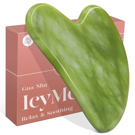 BAIMEI BAIMEI Gua Sha Facial Tools Face Massager for Skin Care, Guasha Tool for Face, Relaxation and Reduce Puffiness Skin Care Tool, Self Care Gift for Men Women - Xiuyan Jade