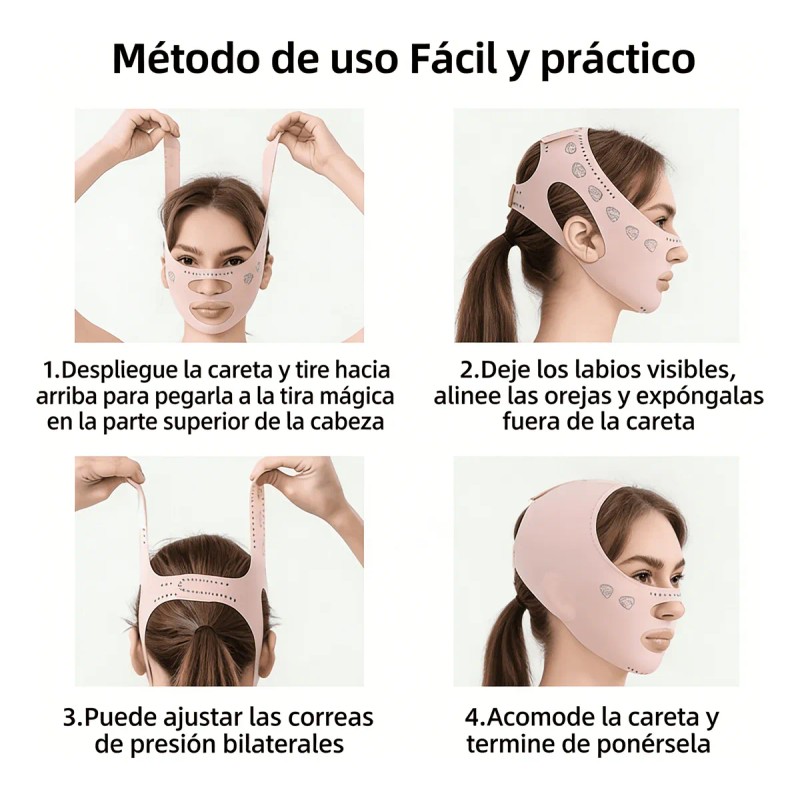 Banda Moldeadora Facial Anti Arrugas Papada Ultra Delgada