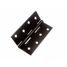 BUTT HINGE ( DOOR GATE ) STEEL BLACK 100MM 4 INCH + SCREWS ( 1 pair )