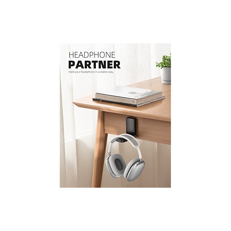 Lamicall Under Desk Headphone Stand - Adhesive Headset Holder Hook