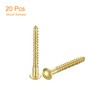 sourcing map Wood Screws M5 x 40mm Slotted Round Head