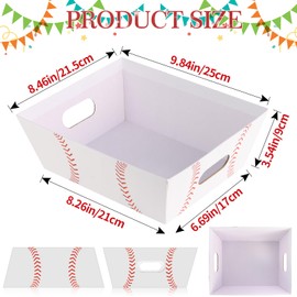 Kolewo4ever 36 Pieces 12 Pack Softball Baskets for Gifts Empty Baseball Senior Night Baskets 8x10inch Gift Basket Kit for Gifts Empty to Fill for Sport Party Favor Holiday Gift Packaging