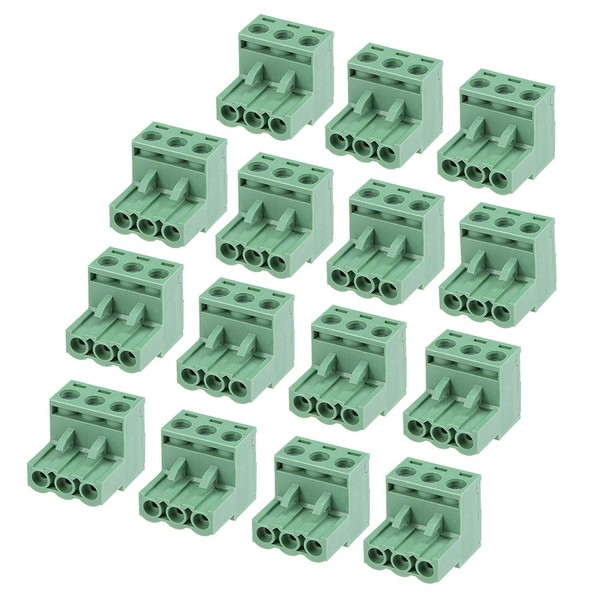 uxcell PCB Terminal Block Connector AC300V 15A Pitch 5.08mm 3P