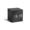 Gingko GK08W10 Cube Black Click Clock with White LED