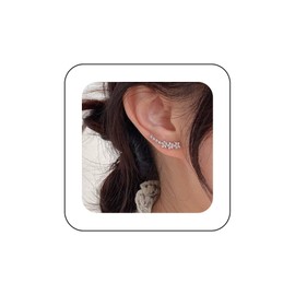 Yheakne Vintage Crystal Star Ear Climber Earrings Cz Star Ear Crawler Earrings Rhinestone Star Stud Earrings Tiny Silver Cluster Star Earrings Jewellery for Women (Silver)