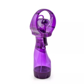 O2COOL Purple Mini Misting Fan Battery Operated Portable Outdoor Cooling Fan