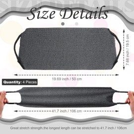 Depurador de Espalda Exfoliante con Asas 4 Exfoliantes de Espalda de Nailon Lavadoras de Espalda Extendido Toallita Exfoliante Elástica para Tirar (Gris, Blanco Crema)