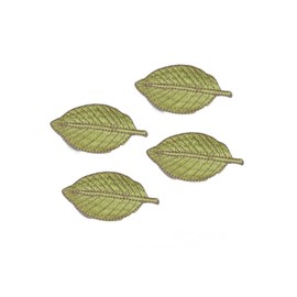 Leaves Hair Clip Embroidery Leaf-Shaped Hairpin Girls Leaves Hair Barrettes BW06 (4 Pcs-Set D)