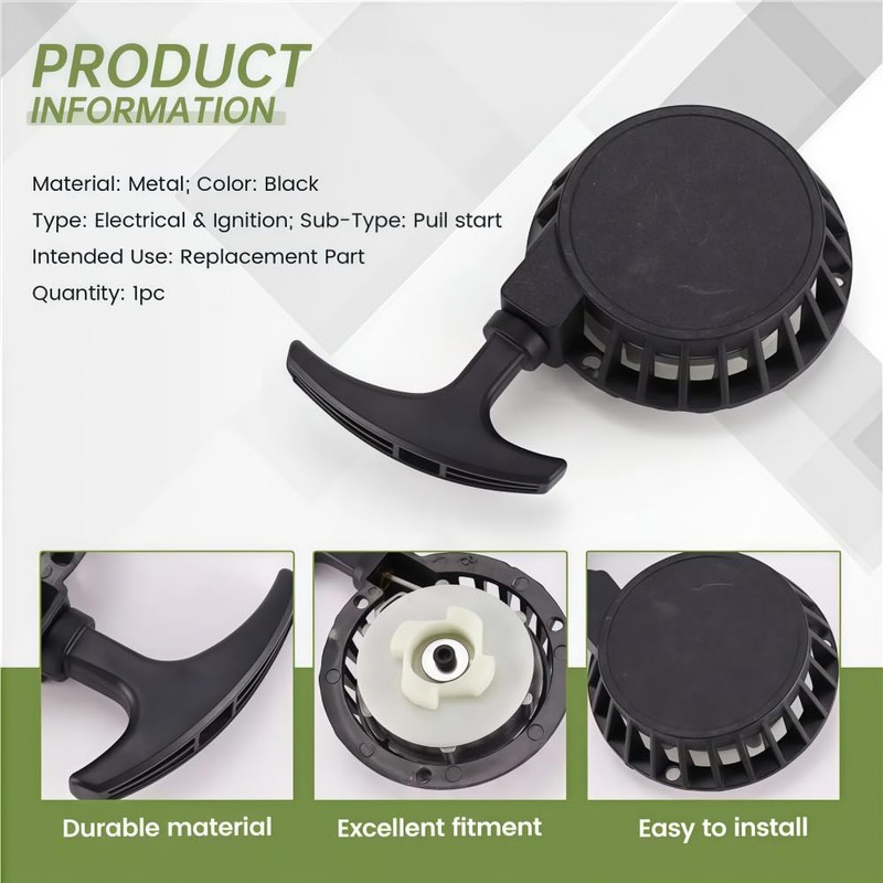 Wasserquelle Aluminum Alloy Recoil Pull Starter - 1Pack Nylon Cog